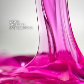 GA&MA. Simple builder gel, Stained glass #45 Rose Quartz, 15 ml, вітражний гель без опилу, Рожевий кварц #2