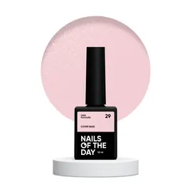 NOTD. Cover Base, NEW Formula #29, 10 ml, ніжно-нюдова камуфлююча база зі срібним шимером #1