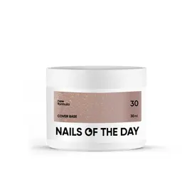 NOTD. Cover Base, NEW Formula #30, 30 ml, нюдюва камуфлююча база з золотим шимером #1