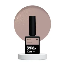 NOTD. Cover Base, NEW Formula #30, 10 ml, нюдюва камуфлююча база з золотим шимером #1