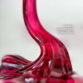 GA&MA. Simple builder gel, Stained glass #46 Garnet, 15 ml, вітражний гель без опилу, Гранат #2