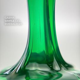 GA&MA. Simple builder gel, Stained glass #49 Emerald, 15 ml, вітражний гель без опилу, Смарагд #2