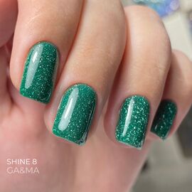 GA&MA. Reflective Gel polish SHINE #8, 10 ml, гель-лак світловідбиваючий ( попередня упаковка) #2