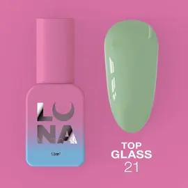 LUNAmoon. Glass Top Coat #21, 13 ml, топ кольоровий глянцевий #1