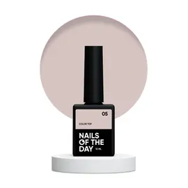 NOTD. Color Top #05, 10 ml, топ без липкого шару, темний нюд #1