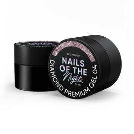 УЦІНКА. NOTN Гель-лак Diamond Premium №04, 5 ml, рожево-золотий з дрібною металевою поталлю #1
