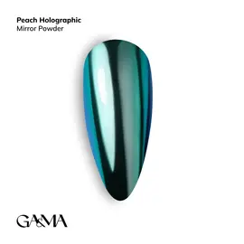 GA&MA. Mirror powder #005, Peach holographic, 0.3 g, Втирка Peach holographic #1