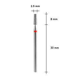 STALEKS Фреза алмазна "КОНУС УСІЧЕНИЙ" червона, Ø 2.5 mm #2