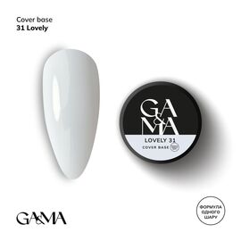 GA&MA. Cover base #31, LOVELY, 30 ml (формула одного шару) #1