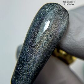 GA&MA. RAINBOW Top Coat (NEW), 10 ml, Топ з ефектом котячого ока (оновлений) #2
