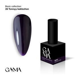 GA&MA. Gel polish #26 DARK EGGPLANT, 10 ml, гель-лак, темний баклажан #1