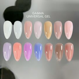 GA&MA. Universal gel #9, Lilac, гель без опилу, рідкий, 15 ml #2