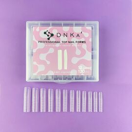 DNKa’. Top Nail Forms, Long Square, 120 шт, Верхні форми (довгий квадрат) #1