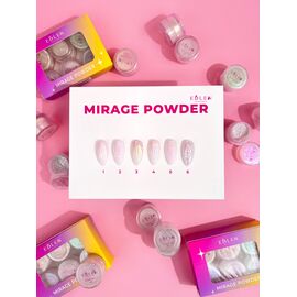 EDLEN. "Mirrage" rainbow powder SET, 6 pcs, набір втирок, 6 шт #2