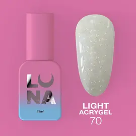 LUNAmoon. Light Acrygel #70, 13 ml, рідкий гель для укріплення #1