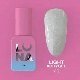 LUNAmoon. Light Acrygel #71, 13 ml, рідкий гель для укріплення #1