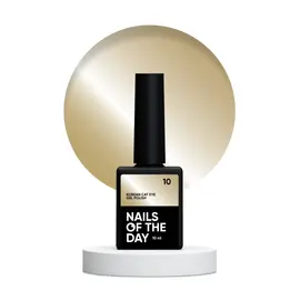 NOTN. Korean "Cat eye" Gel Polish #10, 10 ml, гель-лак "котяче око" тепло золотий #1