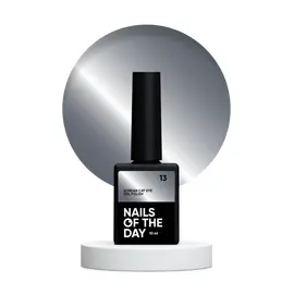 NOTN. Korean "Cat eye" Gel Polish #13, 10 ml, гель-лак "котяче око" темно-сірий #1
