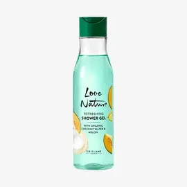 Love Nature. Refreshing Shower Gel with organic coconut, 250 ml, Підбадьорливий гель для душу з органічною кокосовою водою і динею #1