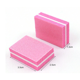 Set of mini-buffs, 100/180 grit, pink, 10 pcs. Набір міні-бафів, 100/180 гріт,  рожеві, 10 шт #1