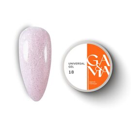 GA&MA. Universal gel 18, Shimmer, гель без опилу, рідкий, з шимером, 30 ml #1