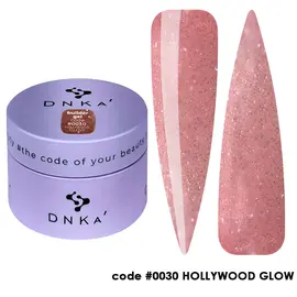 DNKa’. Builder Gel Hollywood #0030, 30 ml, світловідбиваючий гель для моделювання #1