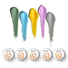 GA&MA. SET, Relief Gel, Pastel Collection, 5 pcs * 5 g. Набір Рельєф гелів, пастельна колекція #1