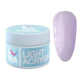 LUNAmoon. Light Acrygel #54 Pale purple with shimmer, 30 ml, рідкий гель для укріплення, ніжно-фіолетовий з шимером #1