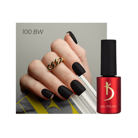 KODI Gel polish #100BW ULTRA Black, насичений чорний, 7 ml, гель-лак #2