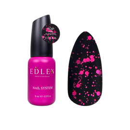 EDLEN. Matte Top "Euphoria", 9 ml, матовий топ з рожевими блискітками #1