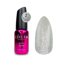 EDLEN. Gel Polish Impress Сat №2, 9 ml, світловідбиваючий гель-лак "котяче око" #1