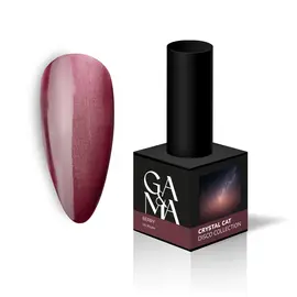 GA&MA. Gel polish Crystal Cat, Berry. Гель-лак світловідбиваючий «Котяче око», 10 ml #1