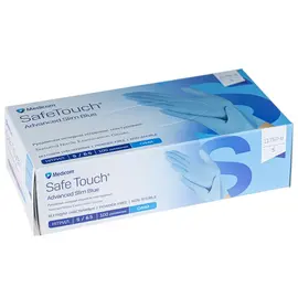 Medicom SafeTouch Slim, 3.5 g, Рукавички нітрилові, S, 100 шт, блакитні #1