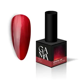 GA&MA. Gel polish Crystal Cat, Ruby. Гель-лак світловідбиваючий «Котяче око», 10 ml #1