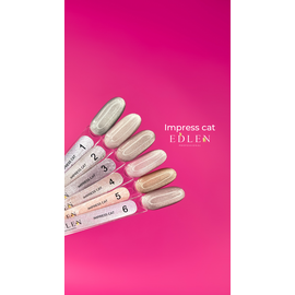 EDLEN. Gel Polish Impress Сat №1, 9 ml, світловідбиваючий гель-лак "котяче око" #2
