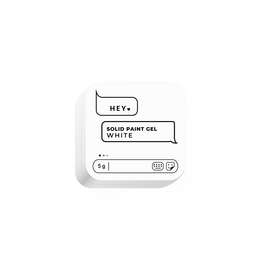 HEYLOVE. Solid paint gel, WHITE, 5 g, гель-фарба біла #1