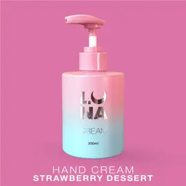 LUNAmoon. Hand Cream Strawberry Dessert, 300 ml. Крем ламелярний зволожуючий з ароматом полуниці з вершками #1