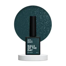 NOTD. "Let's Special" , Gel Polish, Grinch, смарагдово-зелений із дрібним шимером, 10 ml #1