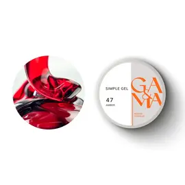 GA&MA. Simple builder gel #47 Amber, 30 ml, гель без опилу, Бурштин #1