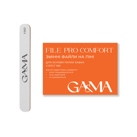 GA&MA. File PRO Comfort, 110 mm x 17 mm, 180 grit, 50 pcs. Змінні файли на піні, 180 гріт, 50 шт #1