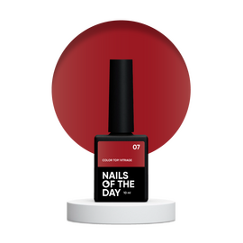 NOTD. Color Top, Vitrage #07, 10 ml. Вітражний топ без липкого шару, бордовий #1