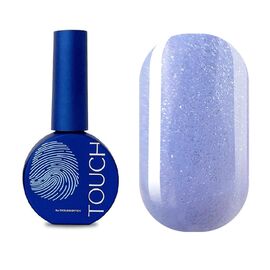 TOUCH. Gradient Top coat #1, with shimmer, 13 ml, кольоровий топ з дрібним шимером, блакитний #1