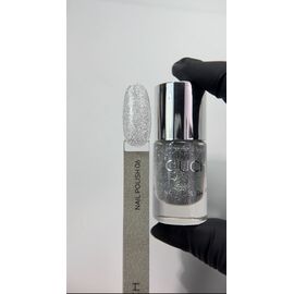 TOUCH. Nail Polish, #06, 8 ml. Лак для нігтів, прозорий зі сріблястими частинками #2