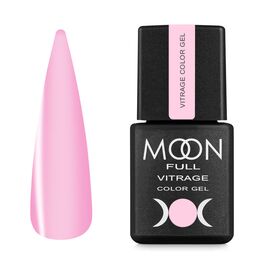 MOON FULL. Vitrage Gel Polish, #01, 8 ml. Вітражний гель-лак, світло-рожевий #1