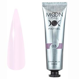 MOON FULL. Polygel, #03, 30 ml, tube. Полігель, світло-ліловий #1