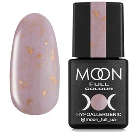 MOON FULL. Rubber Base, Leaf #3, 8 ml. Каучукова кольорова база з поталлю, рожева #1