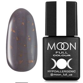MOON FULL. Rubber Base, Leaf #5, 8 ml. Каучукова кольорова база з поталлю, сіра #1