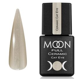 MOON FULL. Ceramic "Cat eye" Gel Polish, #SC 533, 8 ml. Гель-лак "котяче око", Сріблястий міраж #1