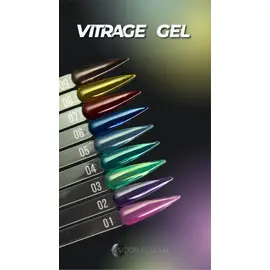 MOON FULL. Vitrage Gel Polish, #04, 8 ml. Вітражний гель-лак, бірюзовий #2