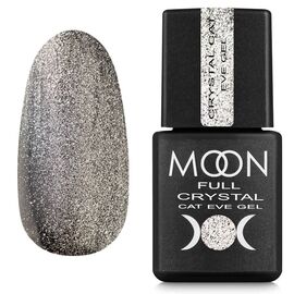MOON FULL. Crystal "Cat eye" Gel Polish, 8 ml. Гель-лак "котяче око", Срібний кристал #1